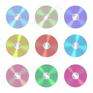逼真的光盘集