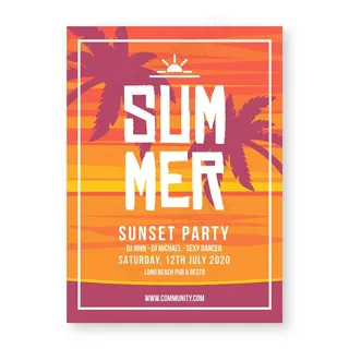 夏季派对海报设计