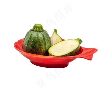 一盘切开西葫芦