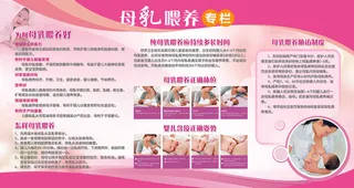 坚持母乳喂养科学育儿展板
