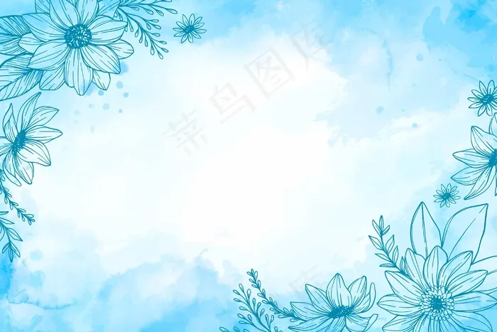 粉彩手绘元素背景eps,ai矢量模版下载