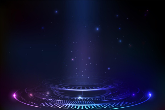 色彩鲜艳的未来主义背景和闪亮的粒子