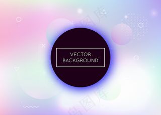 流体用流体动力元素塑造背景。孟菲斯全息包豪斯梯度。