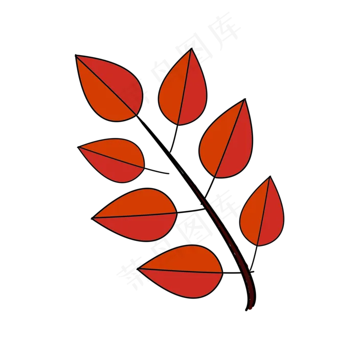 卡通简约创意秋分秋叶(2000X2000(DPI:300))psd模版下载