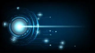 抽象技术圈数字高新技术设计。