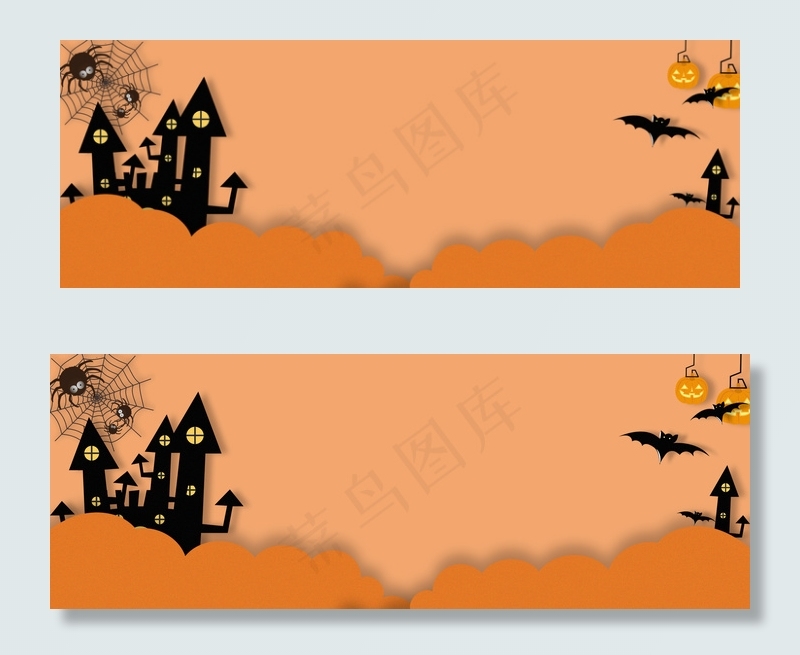 万圣节可爱卡通Banner
