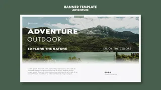 冒险横幅banner模板概念