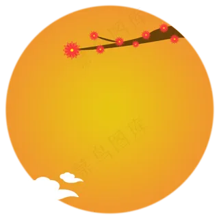 中秋节月球白云素材