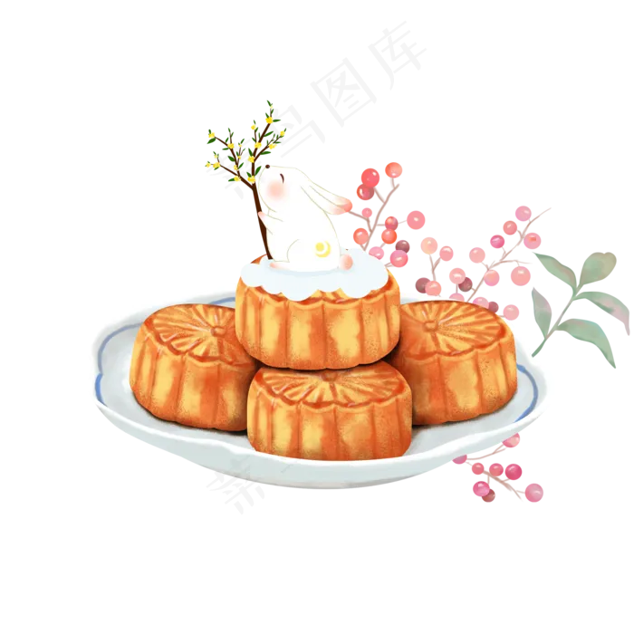 一盘中秋月饼(2000X2000)