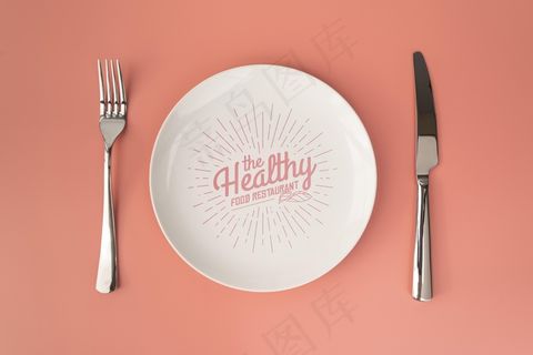 带板叉和刀的俯视图