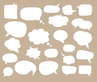 漫画和文本的语音气泡。