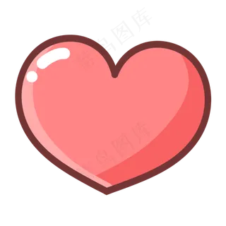 粉红色可爱七夕情人节爱心