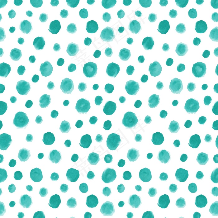 水彩画圆点图案蓝色