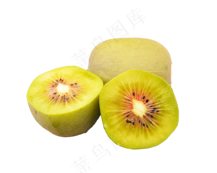 切开的绿色猕猴桃