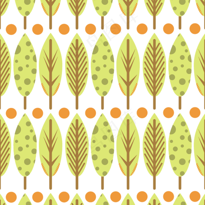 秋天绿色树叶底纹