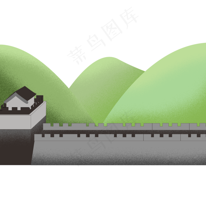 长城侧面国庆旅游经典PNG格式