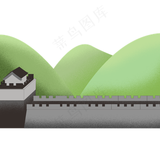 长城侧面国庆旅游经典PNG格式