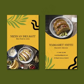 墨西哥食品双面名片