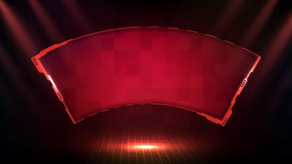 蓝色发光科技的抽象未来背景科幻画面hud用户界面