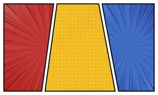 不同颜色的漫画书