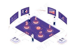 加密货币和区块链的组成与人的说明