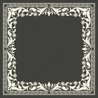 花卉和几何花押字框