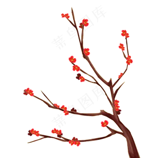 国潮梅花腊梅花枝