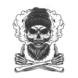 复古单色抽气概念