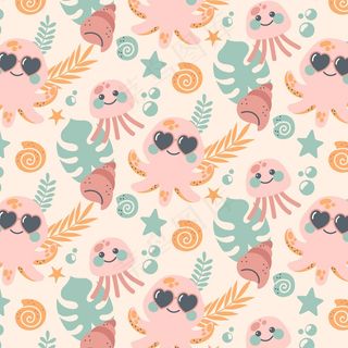 卡通夏季热带图案