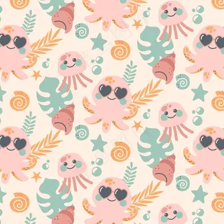 卡通夏季热带图案