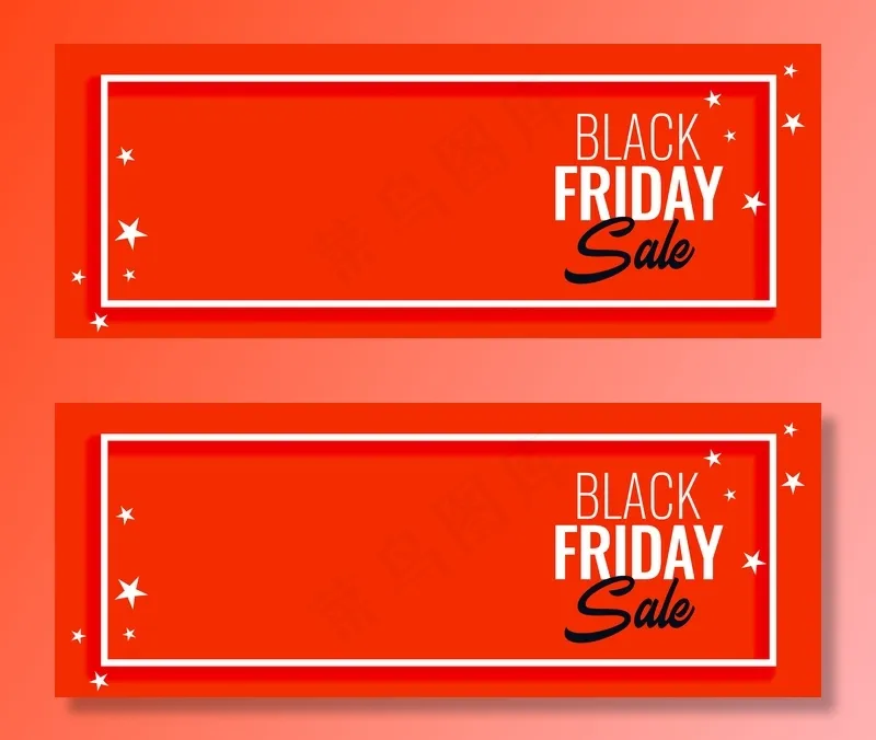 黑色星期五销售红星横幅banner设计eps,ai矢量模版下载