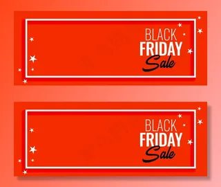 黑色星期五销售红星横幅banner设计