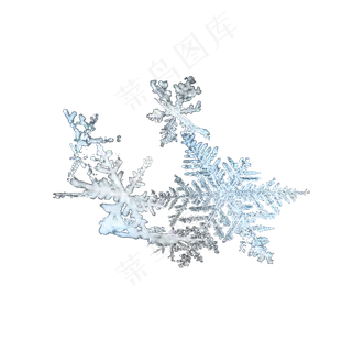 结冰雪花飘浮元素