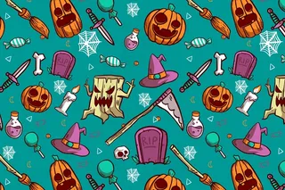 手绘万圣节图案