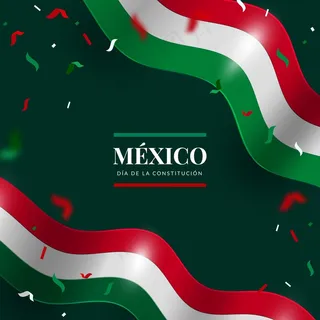 墨西哥国旗的现实宪法日背景