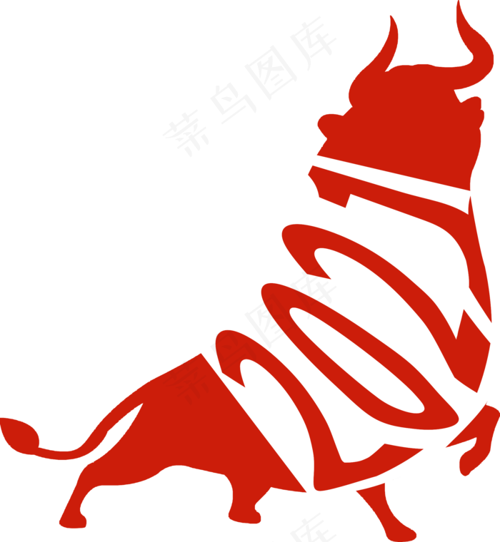 2021扁平牛年(210X297)cdr矢量模版下载