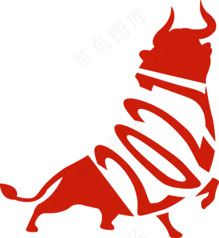 2021扁平牛年