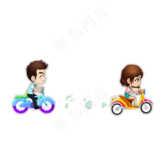 情人节七夕情侣约会骑自行车追求