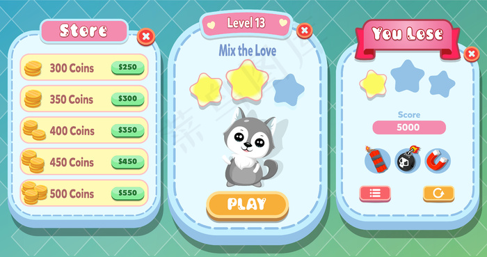 存储、水平完成和水平丢失