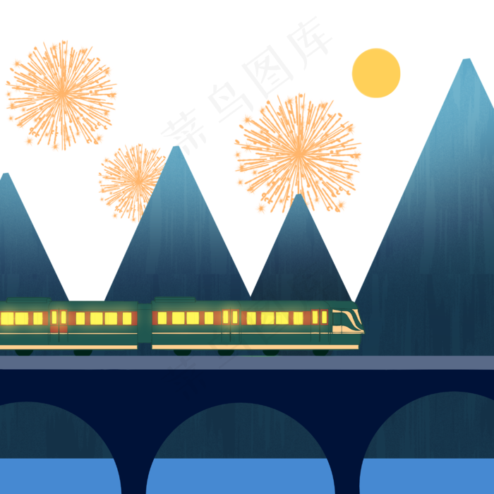 春运行驶的火车