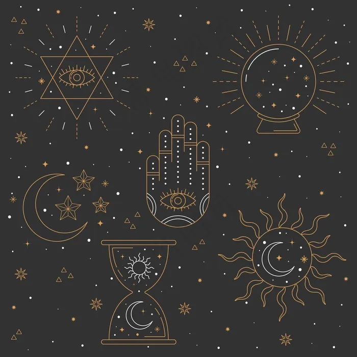 深奥元素手绘设计eps,ai矢量模版下载