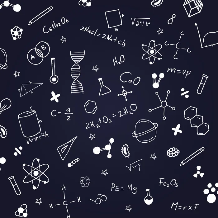 黑板上手绘科学公式eps,ai矢量模版下载