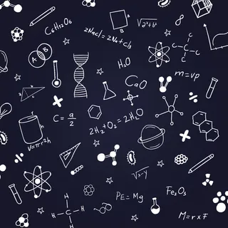 黑板上手绘科学公式