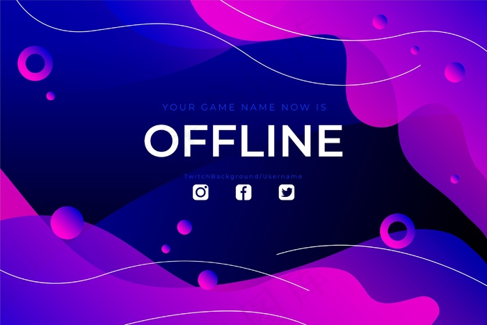 抽象脱机twitch横幅banner主题