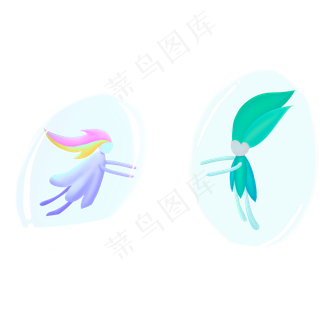 七夕相互追寻的情侣元素设计