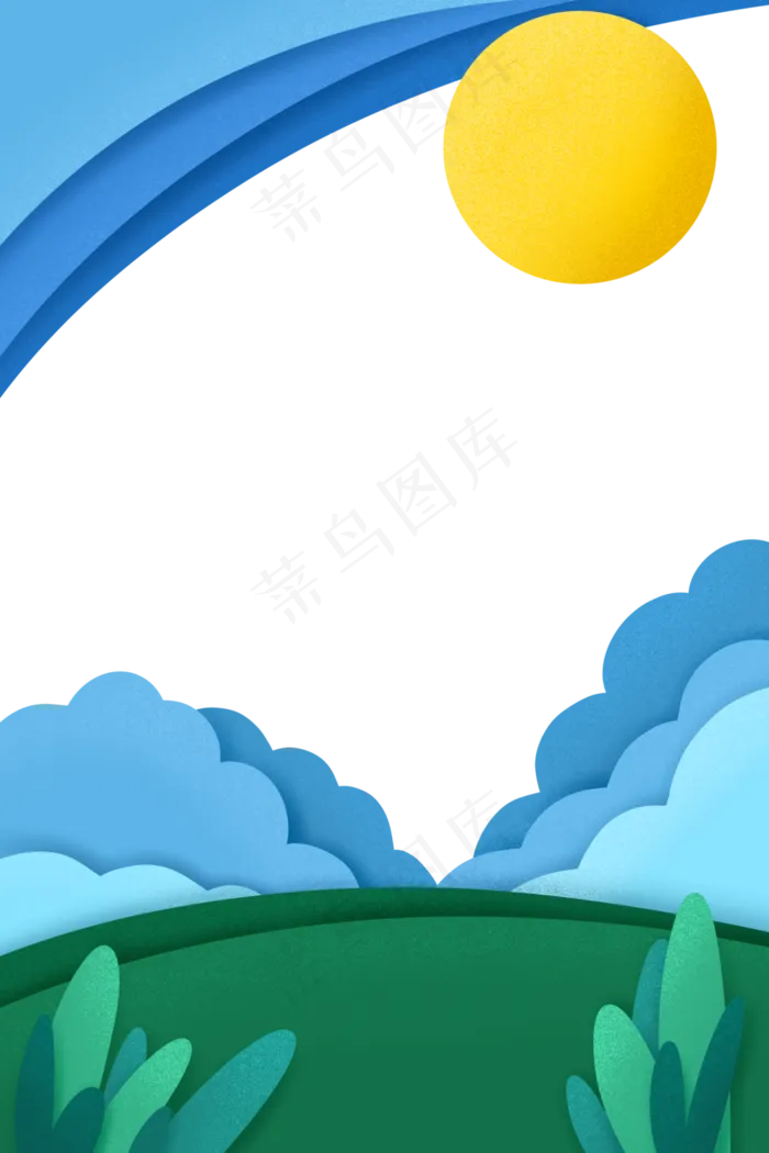 中秋节剪纸边框(3543X5315(DPI:300))psd模版下载