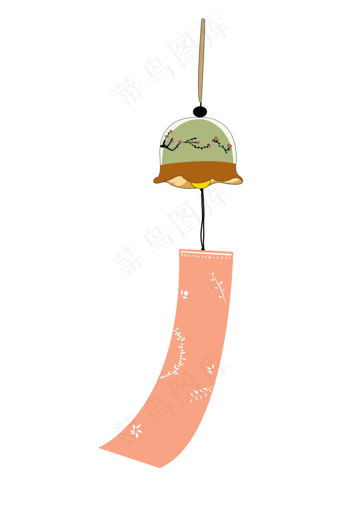中国风梅花风铃(2000X3000(DPI:300))psd模版下载