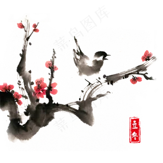 立冬梅花与小鸟 立冬梅花与小鸟