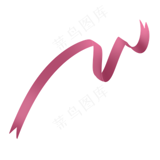 紫红色典雅丝带飘带彩带