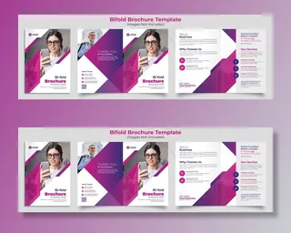 双折小册子模板